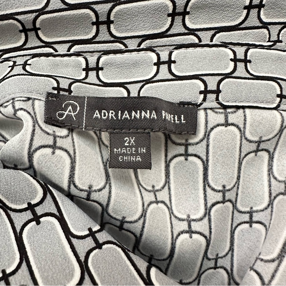 Adrianna Papell Button Front Tunic Shirt Women’s Plus Size 2X - Picture 7 of 8